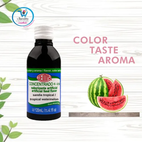 Vista 2 de Deiman E-15 Concentrado de sandía tropical aromatizante artificial para alimentos (4 fl oz)