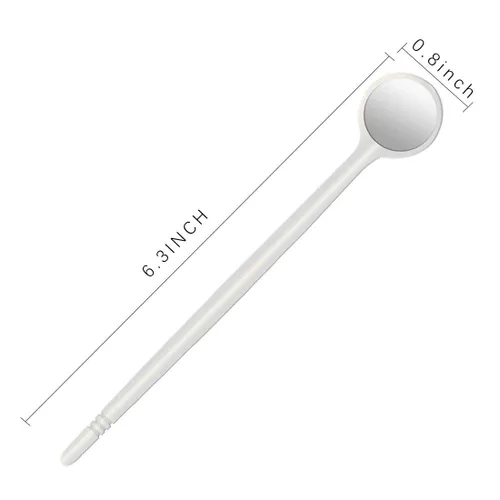Vista 7 de EZGO 100 espejos dentales de boca oral con mango brillante con embalaje protector gratis, cada espejo empaquetado individualmente (paquete de 100)