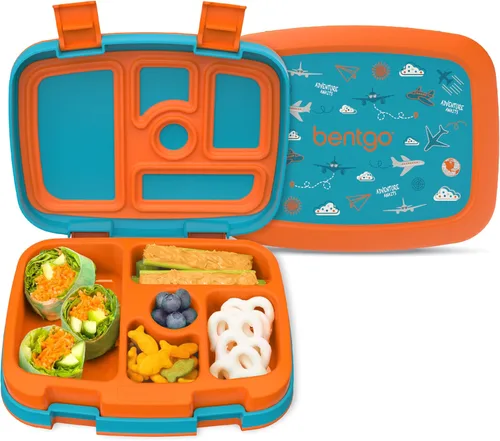 Vista 21 de Bentgo Kids Prints - Lonchera de 5 compartimentos, estilo bento, para niños, a prueba de derrames, tamaños de porción ideales para edades de 3 a 7