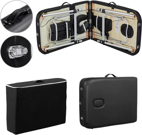 Vista 7 de Yaheetech Mesas de Masaje Cama para Tatuajes Portátiles Cama para Pestañas Ajustable Cama de Spa de Aluminio Plegable de 3 Secciones con Bolsa No