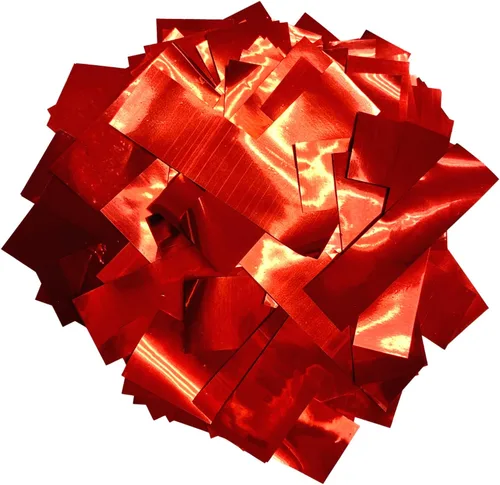 Vista 6 de Ultimate Confetti, Confeti metálico rectangular de Mylar azul brillante para uso en cañones y lanzadores, confeti de revelación de género
