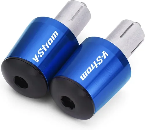 Vista 9 de CNC Motorcycle Accessories 22MM Handlebar Grips Handle Bar Cap End Plugs for Suzuki DL650 V-Strom 650 Vstrom 2004-2022 2021 2020 (Color : Black)