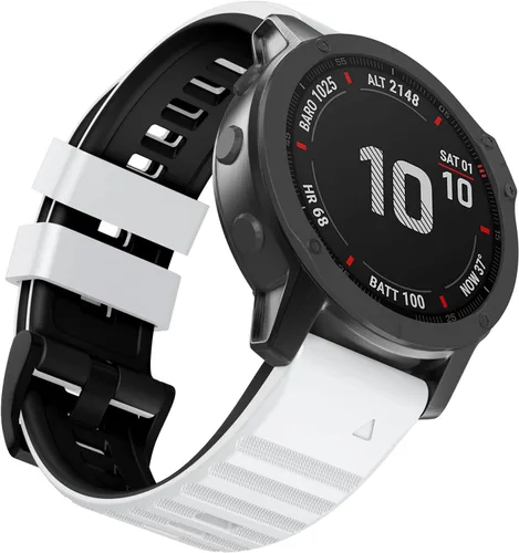 Vista 2 de ISABAKE Compatible con Fenix 6X Band, 0.86 pulgadas de silicona suave de fácil ajuste para relojes inteligentes Fenix 5X/Fenix 5X Plus/Fenix 3/Fenix