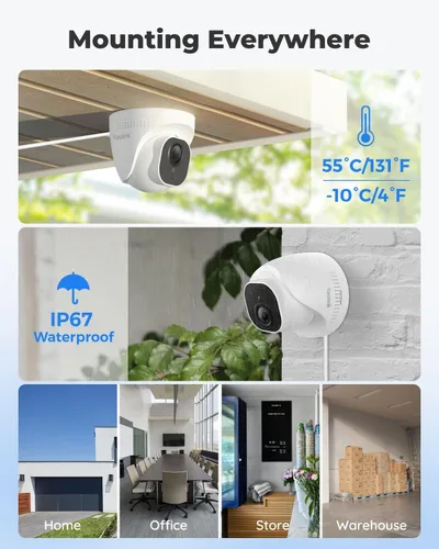 Vista 7 de REOLINK Sistema inteligente de cámara de seguridad para el hogar de 5MP 8CH, 4 cámaras IP PoE con cable para exteriores con detección