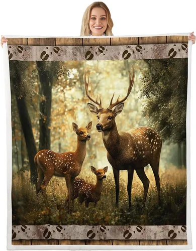 Vista 24 de Castle Fairy Rustic Musical Kids Plush Blanket,Guitar Bass Instruments Print Bed Blanket Art Home Decor,Retro Note Boho Ethnic Plaid Modern Fuzzy