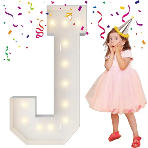 Vista 56 de Letras iluminadas de marquesina de 4 pies, letras grandes de marquesina, marco de globos de mosaico, letras grandes para decoración de compromiso