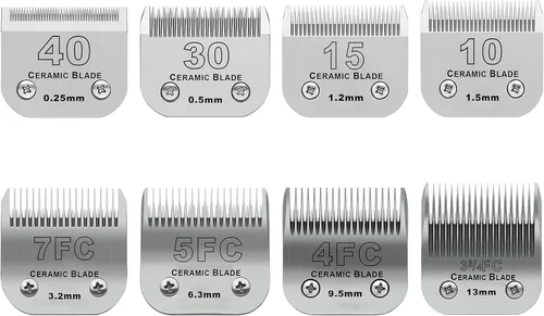 Vista 27 de Cuchillas desmontables para cortapelos de mascotas/perros, compatibles con Andis tamaño 4FC, longitud de corte 3/8" (9.5mm), la mayoría