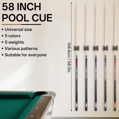 Vista 6 de Kmise 58 Inch FAS Canadian Maple Pool Cue Set