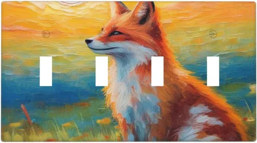 Vista 12 de Cubiertas de Interruptor de Luz Artísticas Decorativas Boho Figura Abstracta Interruptor de Pared Único Placa de Interruptor Decorativo Placa