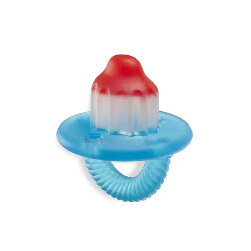 Vista 2 de Itzy Ritzy Mordedor de silicona para adolescentes, flexible, suave y hueco, juguete de dentición para bebés con mango fácil de sostener, diseñado