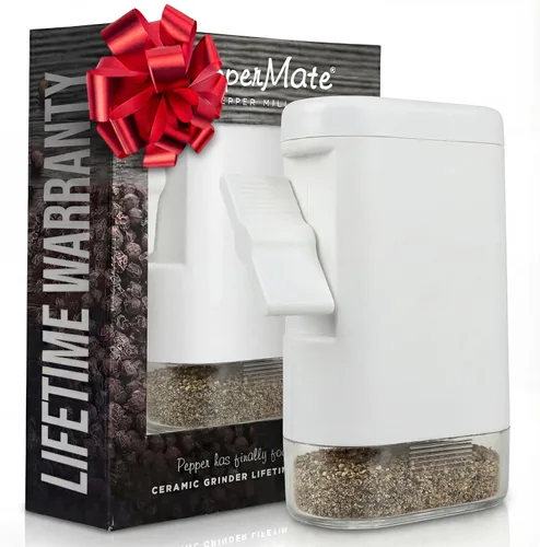 Vista 9 de Molinillo de pimienta tradicional PepperMate - Manual, molinillo de sal y pimienta de alta eficiencia - Molinillo de pimienta ajustable y de alta