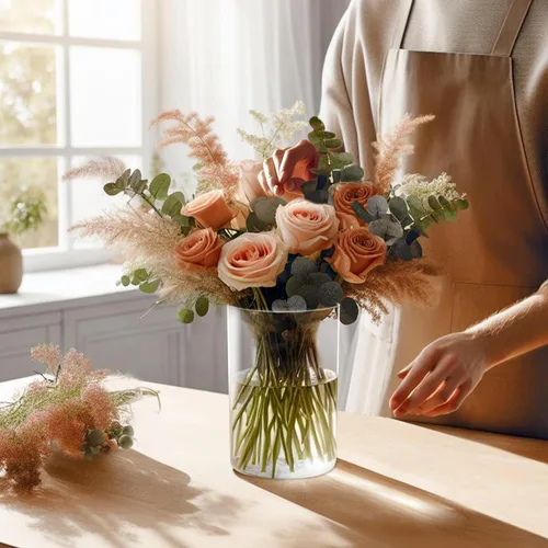 Vista 3 de Amazing Abby Jarrones cilíndricos de plástico, juego de 3 piezas, 6 pulgadas + 8 pulgadas + 9 pulgadas de alto