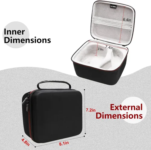 Vista 4 de LTGEM - Funda para Howard Leight Honeywell Impact Sport Amplificación de sonido electrónico para gafas Genesis Sharp-Shooter, color negro
