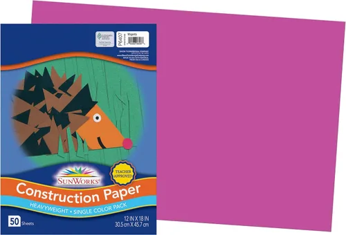 Vista 14 de Prang (anteriormente SunWorks) Papel de construcción, blanco brillante, 12 x 18 pulgadas, 50 hojas