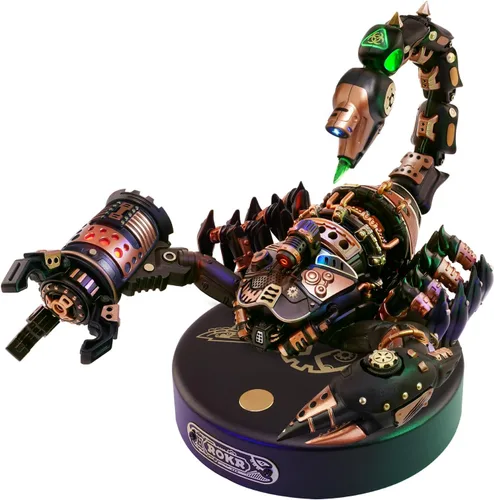 ROKR Kits de modelos de metal 3D rompecabezas para adultos y niños, juguete mecánico eléctrico Steampunk, regalo de montaje de bricolaje,