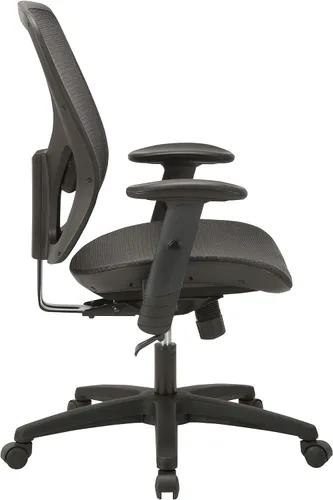 Vista 7 de Lorell, LLR83293, SOHO Silla de trabajo negra con respaldo medio de malla