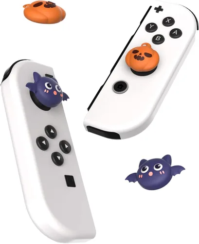 Vista 5 de PlayVital Tapas de palanca de mando para Nintendo Switch, tapas de pulgar para Switch Lite, cubierta analógica para Switch OLED Joycon - Tapas