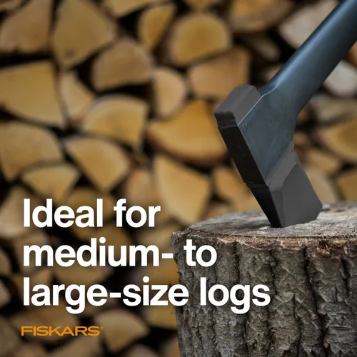 Vista 5 de Fiskars Hacha súper dividida de 36 pulgadas, divisor de madera para troncos de tamaño mediano a grande, con mango FiberComp que absorbe los golpes
