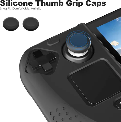 Vista 6 de Funda protectora de silicona para cubierta de vapor con accesorios, protector de 2 partes ultraligero y suave de 2 partes y agarres para el pulgar