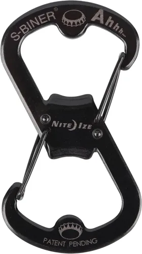 Vista 2 de Nite Ize Ahhh... Abrebotellas de acero inoxidable - Llavero con funcionalidad S-Biner - Mosquetón de abrebotellas doble resistente - Accesorios