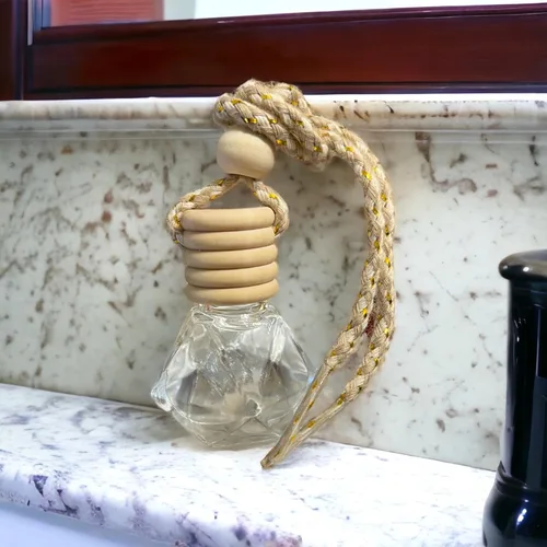 Vista 4 de Hanging Fragrance Diffuser (Sea Salt & Orchid) HANDMADE Cute Car Accessory Long-Lasting Scent Air Deodorizer, Freshener
