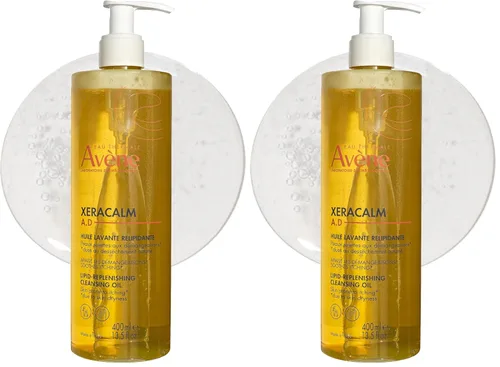 Vista 10 de Avène XeraCalm A.D - Aceite limpiador para reponer lípidos, dermatitis atópica, propensa a eczema, sin fragancia, bomba, 13.5 onzas