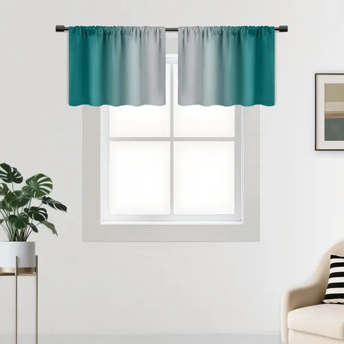 Vista 64 de SimpleHome Cortinas Pequeñas Negras Impermeables con Bolsillo para Barra Suave para Cocina, Cortinas Impermeables con Bolsillo para Barra para Negro