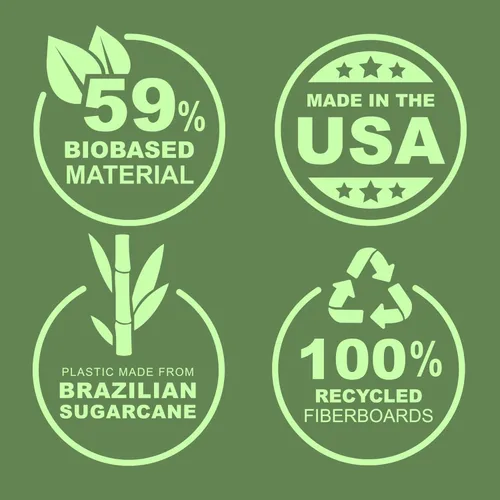 Vista 2 de Samsill - Carpeta de anillos redondos de 2.5 cm, respetuosa con el medio ambiente, con certificado USDA Biobased, colección de moda, paquete de 1