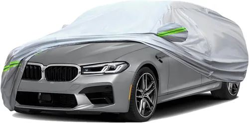 Vista 16 de TUCAREST - Funda de auto completa de 6 capas de alta calidad, diseño de cremallera de carcasa dura, impermeable, resistente a la intemperie