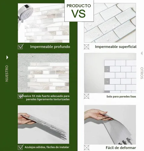Vista 4 de STICKGOO Protector contra salpicaduras para despegar y pegar, protector contra salpicaduras autoadhesivo en piedra arenisca