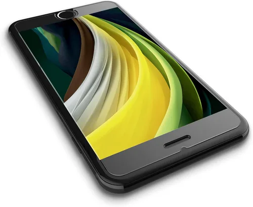 Vista 6 de Power Theory Paquete de 2 protectores de pantalla para iPhone SE de 2ª y 3ª generación, vidrio templado resistente a los golpes [dureza 9H], fácil