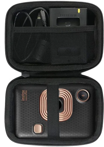 Khanka Funda de viaje rígida de repuesto para impresora Instax Mini Liplay Hybrid/Instax Mini Link para cámara instantánea y smartphone (negro