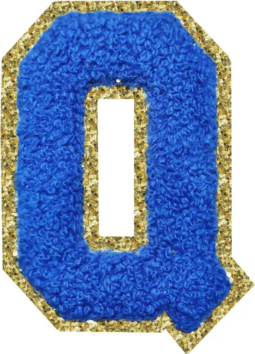 Vista 139 de 3Pcs Letter Patches Varsity Glitters Chenille,SPRT Iron on Blue Letter Patch,Alphabet Cloth Patch for Team Costume Decoration 3.1in Height S