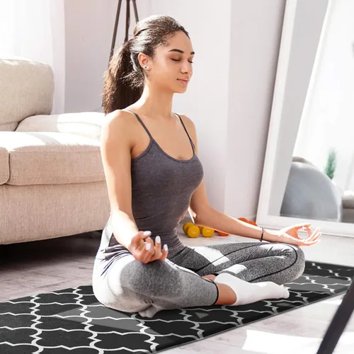 Vista 7 de KMAT Tapete de Cocina [2 piezas] Acolchado Anti-Fatiga para Piso, Tapetes de Cocina y Alfombras Impermeables de PVC Resistente Ergonómico de Espuma