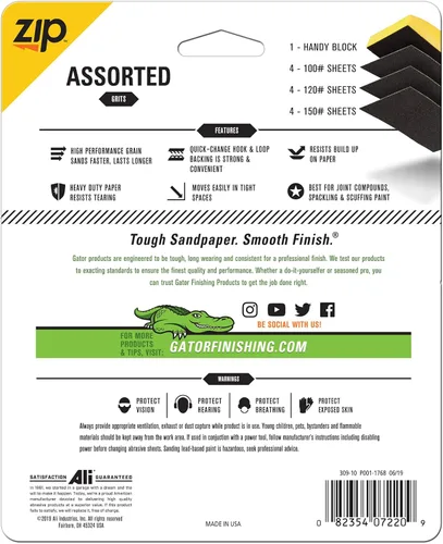 Vista 2 de Kit de lijado de paneles de yeso de cambio rápido con cremallera de Gator Zip