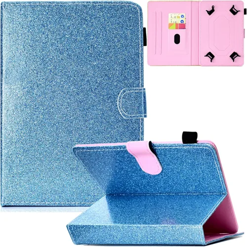 Vista 17 de Funda universal para tablet de 7.0 pulgadas, piel sintética, con soporte de visión multiángulo, ranuras para tarjetas para Samsung Galaxy Tab A 7.0