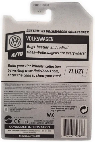 Vista 6 de Hot Wheels 2019 Volkswagen 4/10 - Custom '69 Volkswagen Squareback (morado)
