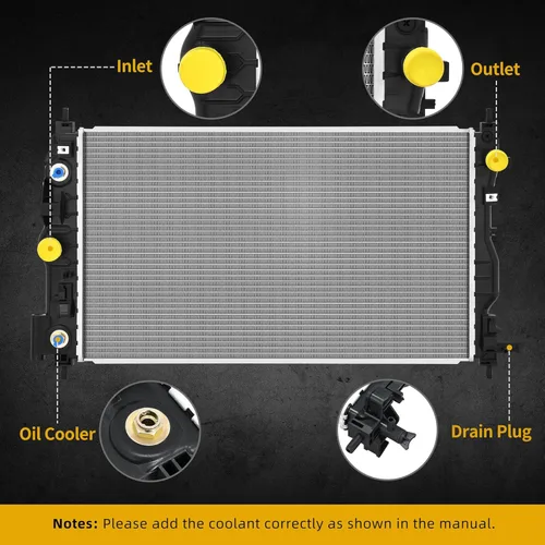 Vista 6 de DWVO Radiador compatible con Chevrolet Malibu 2013 2014 2014 2015 2016 Impala Limited 2014-2020 Impala 2010 Buick Allure 2010-2016 LaCrosse