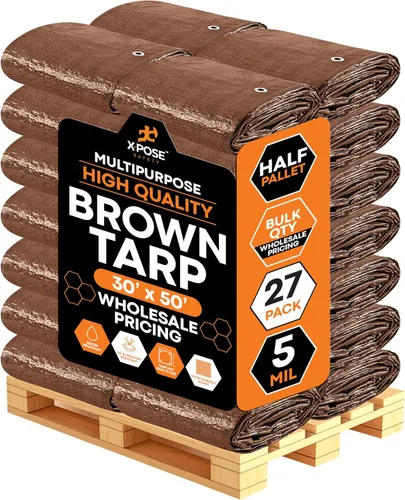 Vista 69 de Xpose Safety - Lona de polietileno ligera azul – Funda protectora multiusos, paño de goteo – duradero, impermeable, resistente a la intemperie