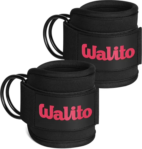 Vista 9 de WALITO Correas de tobillo de gimnasio para máquinas de cable, mujeres y hombres, puños de tobillo con retroceso de glúteos, accesorios de máquina