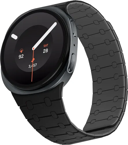 Correa Magnética Compatible con Samsung Galaxy Watch 8 Banda 40mm 44mm/Galaxy Watch 8 Classic 46mm (2025), Correa Deportiva de Silicona para Hombres