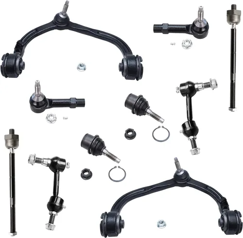 Vista 207 de Detroit Axle - Kit de suspensión delantera de 10 piezas para Chevrolet Trailblazer GMC Envoy 2004-2007 2005 2006 Soportes de brazo de control