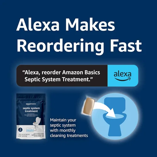 Vista 6 de Amazon Basics Cápsulas de tanque séptico, tratamiento de tanque séptico, sin perfume, 0.63 onzas (paquete de 3), suministro de 3 meses