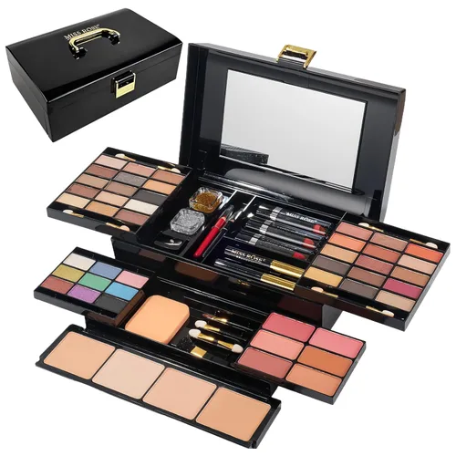 Joyeee Juego de regalo de maquillaje todo en uno, kit completo para mujer, kit completo con bolsa de maquillaje, corrector, lápiz labial, rubor,