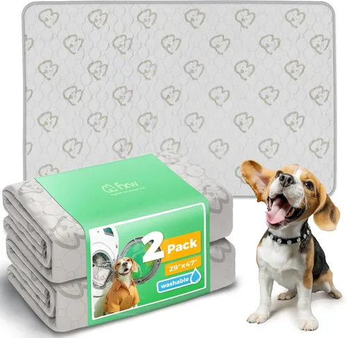 Vista 17 de FXW - Almohadillas lavables para orina de perros con superabsorción, diseñadas para jaulas de 42 pulgadas, 41 × 27 pulgadas rectangulares, boho, 2