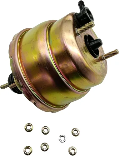 Vista 2 de 7 "Zinc Dual Power Brake Booster Con 1" Bail Top Master Cylinder Kit Booster Kit de conversión RSRB03123