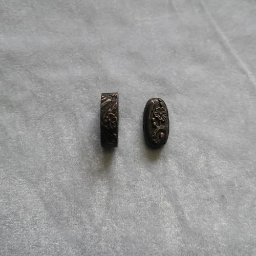 Vista 9 de Espada samurái japonesa KOSHIRAE – Aleación de Fuchi Kashira 01-44