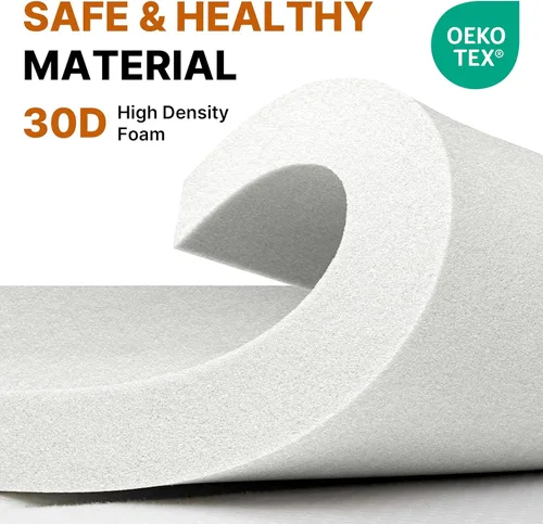 Vista 5 de GAIALOOP 4 INCH Extra Thick Memory Foam Camping Mattress, 30D Foam Camp Pad for Car Tent Cot, Roll Up Mattress for Guests Sleepovers RV Truck Camper