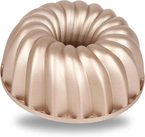 Vista 16 de Baker's Secret Antiadherente para molde estriado para tartas, moldes para hornear pasteles de aluminio fundido a presión resistente, revestimiento