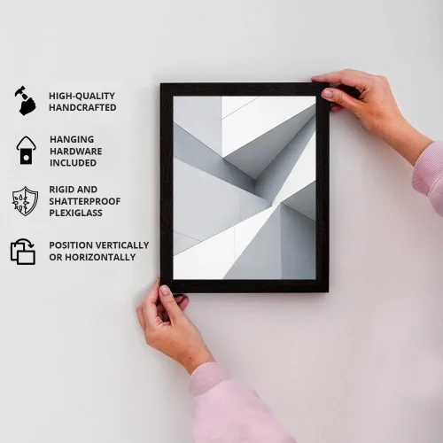 Vista 6 de Marco de fotos Craig Frames, acabado liso, 2,5cm de ancho, de conglomerado de madera